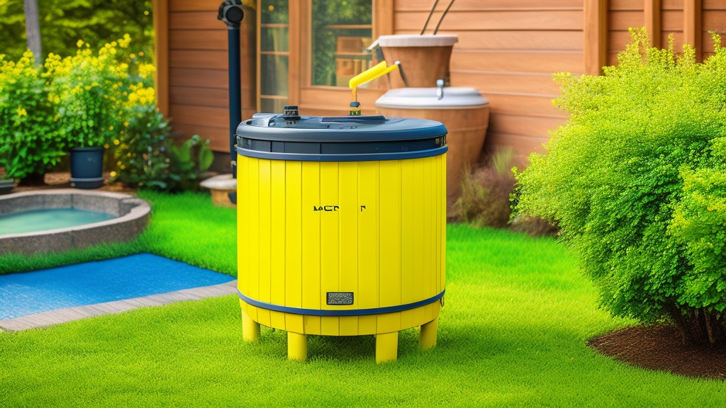 Karcher hordószivattyú esővizes hordón, működés közben